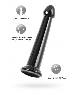 Нереалистичный фаллоимитатор jelly dildo черный 20 см