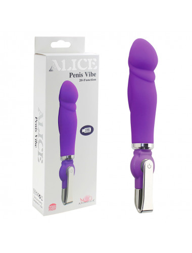 Вибратор alice penis vibe 20 режимов фиолетовый