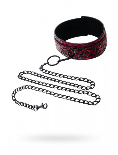 Ошейник с поводком collar with leash красный
