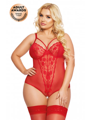Боди softline collection amanda красный xl
