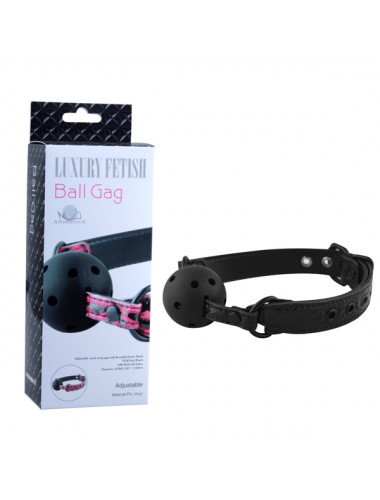 Кляп шарик дышащий ball gag черный